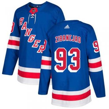 Youth Adidas New York Rangers #93 Mika Zibanejad Royal Blue Home Authentic Stitched NHL Jersey