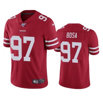 4XL 2019 San Francisco 49ers Nick Bosa Scarlet 100th Season Vapor Limited Jersey