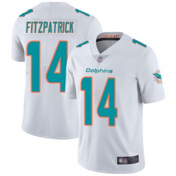 #14 Limited Ryan Fitzpatrick White Football Road Men's Jersey: Miami Dolphins Vapor Untouchable