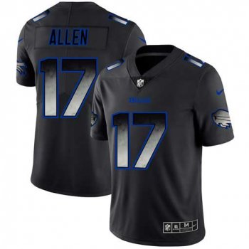 Men Buffalo Bills 17 Allen Nike Teams Black Smoke Fashion Limited NFL Jerseys