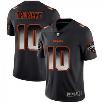 Men Chicago Bears 10 Trubisky Nike Teams Black Smoke Fashion Limited NFL Jerseys