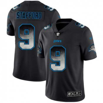 Men Detroit Lions 9 Stafford Nike Teams Black Smoke Fashion Limited NFL Jerseys