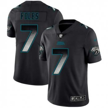 Men Jacksonville Jaguars 7 Foles Nike Teams Black Smoke Fashion Limited NFL Jerseys