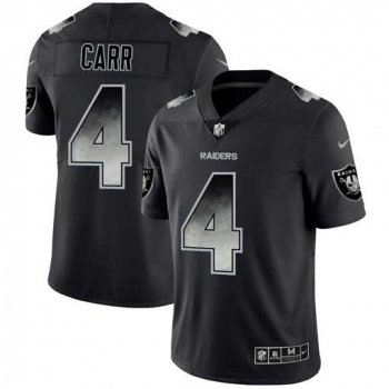 Men Oakland Raiders 4 Carr Nike Teams Black Smoke Fashion Limited NFL Jerseys