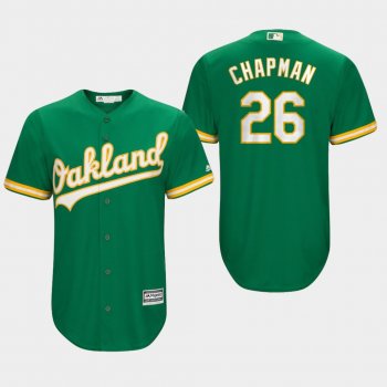 Men's Athletics Kelly Green Matt Chapman Alternate Cool Base Jersey