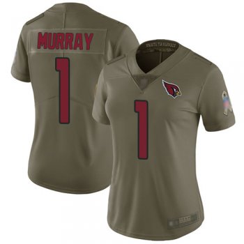 Women's #1 Limited Kyler Murray Olive Football Jersey: Arizona Cardinals 2017 Salute to Service