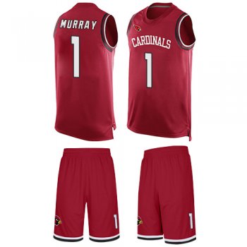 Men's #1 Limited Kyler Murray Red Football Jersey: Arizona Cardinals Tank Top Suit