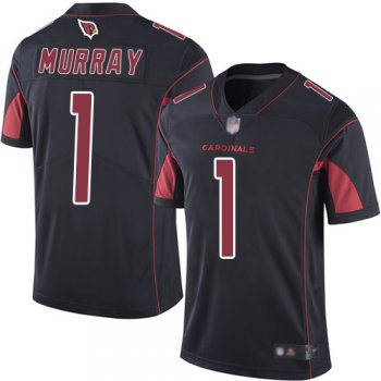 Men's #1 Limited Kyler Murray Black Football Jersey: Arizona Cardinals Rush Vapor Untouchable