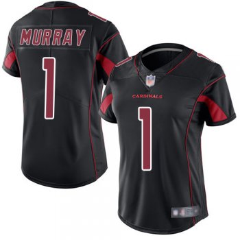 Women's #1 Limited Kyler Murray Black Football Jersey: Arizona Cardinals Rush Vapor Untouchable