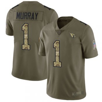 Men's #1 Limited Kyler Murray Olive/Camo Football Jersey: Arizona Cardinals 2017 Salute to Service