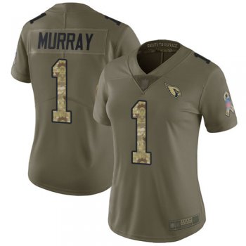 Women's #1 Limited Kyler Murray Olive/Camo Football Jersey: Arizona Cardinals 2017 Salute to Service