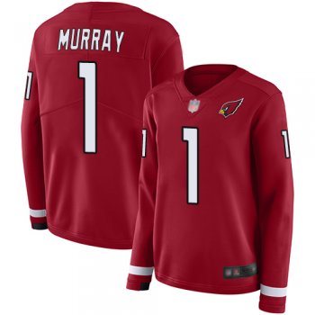 Women's #1 Limited Kyler Murray Red Football Jersey: Arizona Cardinals Therma Long Sleeve