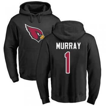 Men's #1 Kyler Murray Black Football Name & Number Logo : Arizona Cardinals Pullover Hoodie