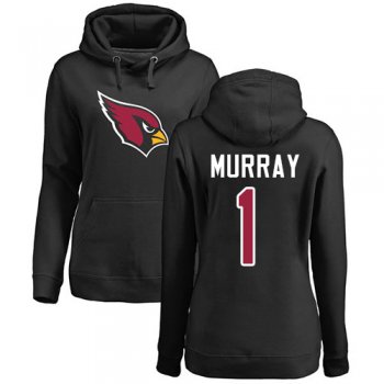 Women's #1 Kyler Murray Black Football Name & Number Logo : Arizona Cardinals Pullover Hoodie