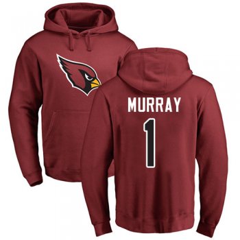 Men's #1 Kyler Murray Maroon Football Name & Number Logo : Arizona Cardinals Pullover Hoodie