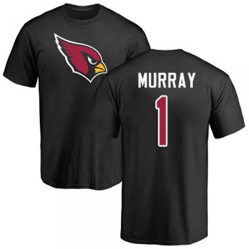 Men's #1 Kyler Murray Black Football Name & Number Logo : Arizona Cardinals T-Shirt