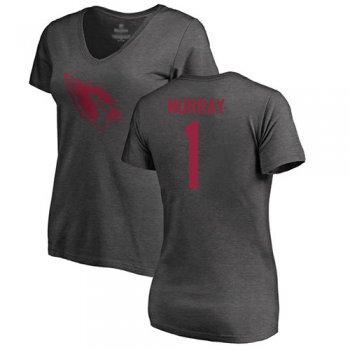 Women's #1 Kyler Murray Ash Football One Color : Arizona Cardinals T-Shirt