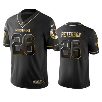 Men's NFL 100 Adrian Peterson Washington Redskins Black Golden Edition Vapor Untouchable Limited Jersey