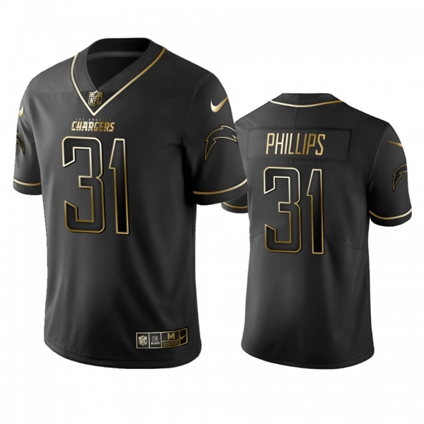 Men's NFL 100 Adrian Phillips Los Angeles Chargers Black Golden Edition Vapor Untouchable Limited Jersey