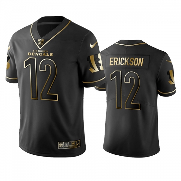 Men's NFL 100 Alex Erickson Cincinnati Bengals Black Golden Edition Vapor Untouchable Limited Jersey