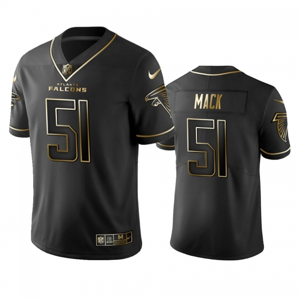 Men's Atlanta Falcons Alex Mack Black Golden Edition 2019 Vapor Untouchable Limited Jersey