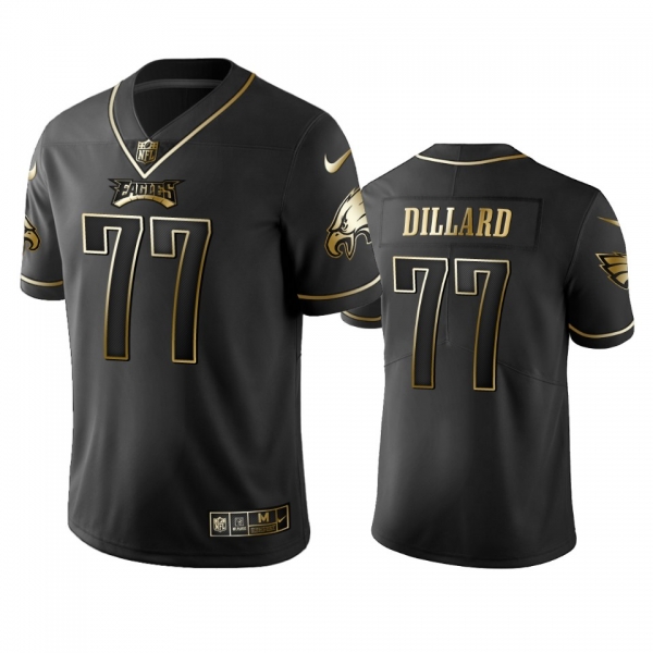 Men's Philadelphia Eagles Andre Dillard Black 2019 Vapor Limited Golden Edition Jersey