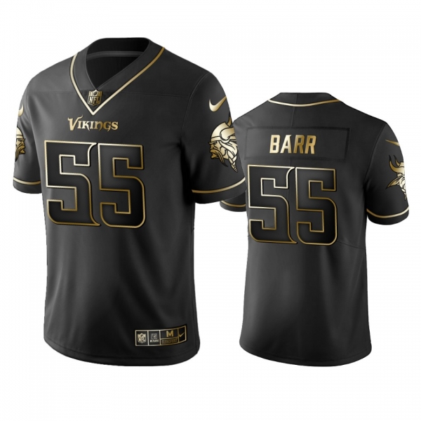 Men's NFL 100 Commercial Anthony Barr Minnesota Vikings Black Golden Edition Vapor Untouchable Limited Jersey