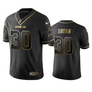 Men's Dallas Cowboys Anthony Brown Black Golden Edition 2019 Vapor Untouchable Limited Jersey