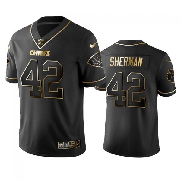 Men's Kansas City Chiefs Anthony Sherman Black Golden Edition 2019 Vapor Untouchable Limited Jersey