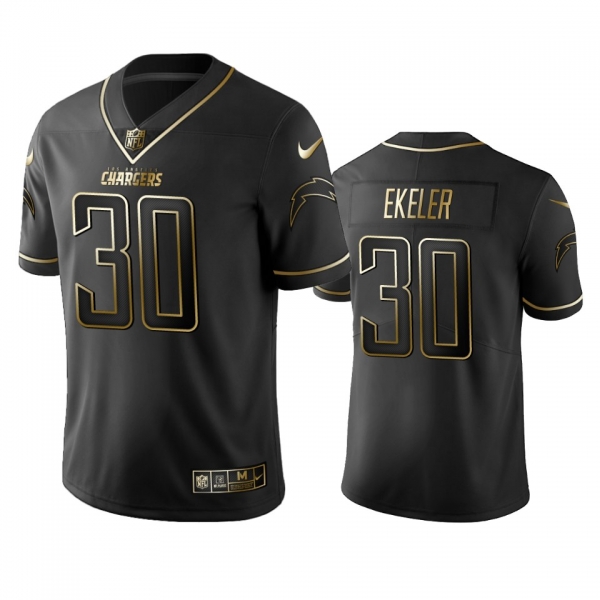 Men's NFL 100 Austin Ekeler Los Angeles Chargers Black Golden Edition Vapor Untouchable Limited Jersey