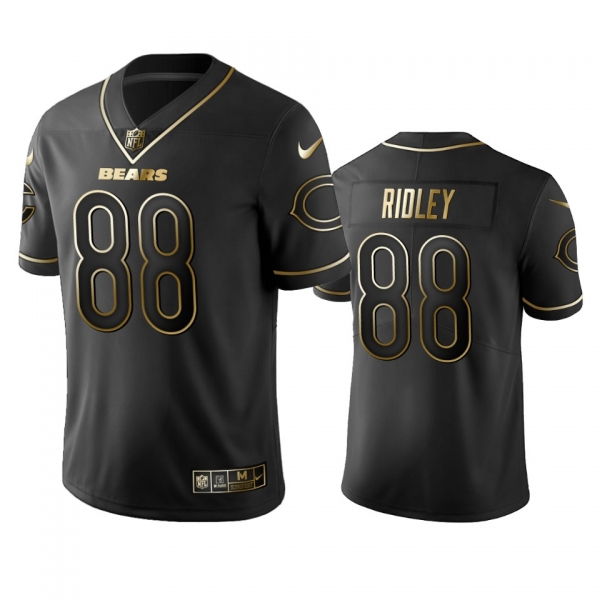 Men's Riley Ridley Bears Black Golden Edition Vapor Limited Jersey