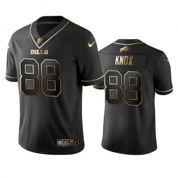 Men's Dawson Knox Bills Black Golden Edition Vapor Limited Jersey