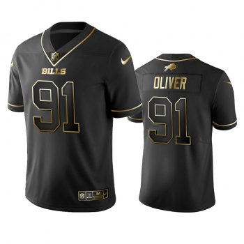 Men's Ed Oliver Bills Black Golden Edition Vapor Limited Jersey