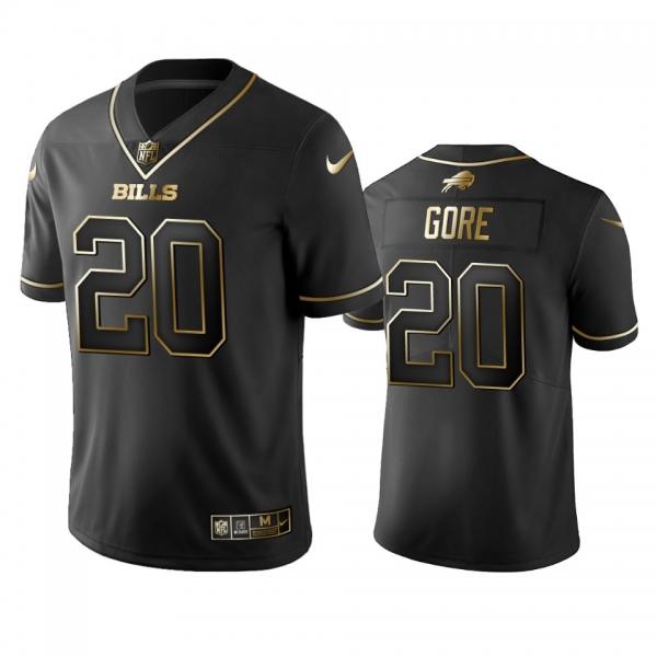 Men's Frank Gore Bills Black Golden Edition Vapor Limited Jersey