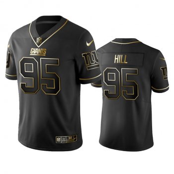 Men's New York Giants B.J. Hill Black Golden Edition 2019 Vapor Untouchable Limited Jersey