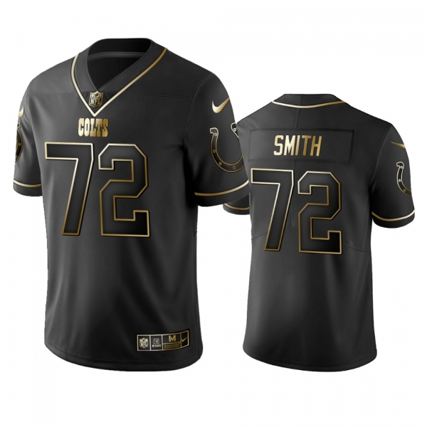 Men's Indianapolis Colts Braden Smith Black Golden Edition 2019 Vapor Untouchable Limited Jersey