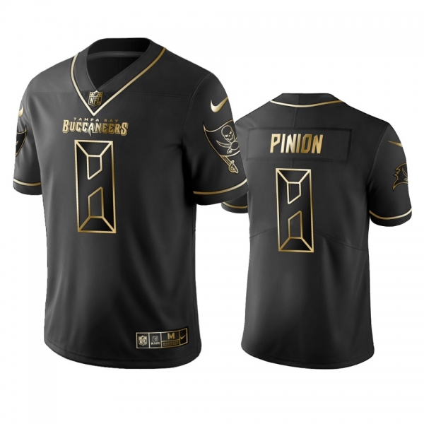 Men's NFL 100 Bradley Pinion Buccaneers Black Golden Edition Jersey