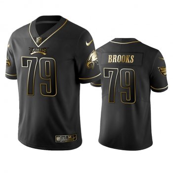 Men's Philadelphia Eagles Brandon Brooks Black Golden Edition 2019 Vapor Untouchable Limited Jersey