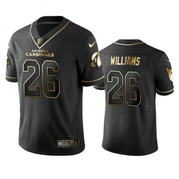 Men's NFL 100 Commercial Brandon Williams Arizona Cardinals Black Golden Edition Vapor Untouchable Limited Jersey