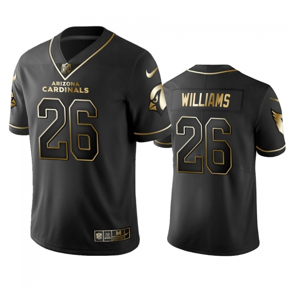 Men's NFL 100 Commercial Brandon Williams Arizona Cardinals Black Golden Edition Vapor Untouchable Limited Jersey