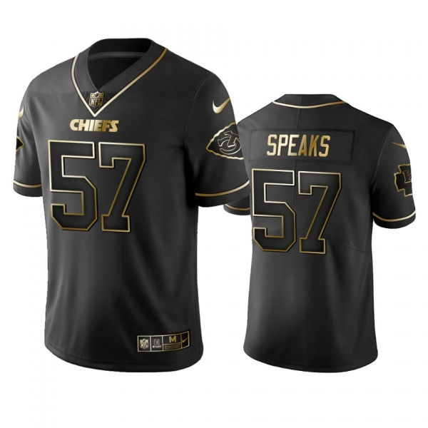 Men's Kansas City Chiefs Breeland Speaks Black Golden Edition 2019 Vapor Untouchable Limited Jersey