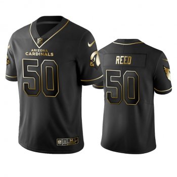 Men's NFL 100 Commercial Brooks Reed Arizona Cardinals Black Golden Edition Vapor Untouchable Limited Jersey