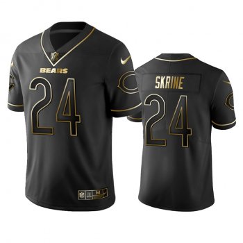 Men's NFL 100 Commercial Buster Skrine Chicago Bears Black Golden Edition Vapor Limited Jersey