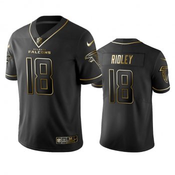 Men's NFL 100 Commercial Calvin Ridley Atlanta Falcons Black Golden Edition Vapor Untouchable Limited Jersey