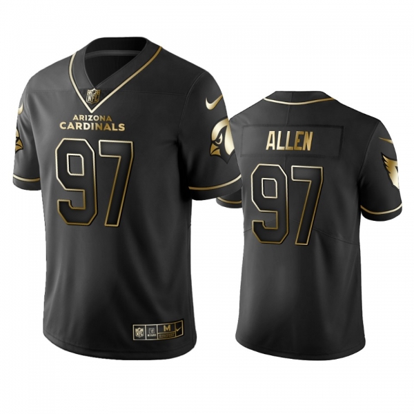 Men's Zach Allen Cardinals Black Golden Edition Vapor Limited Jersey