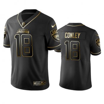 Men's Chris Conley Jaguars Black Golden Edition Jersey