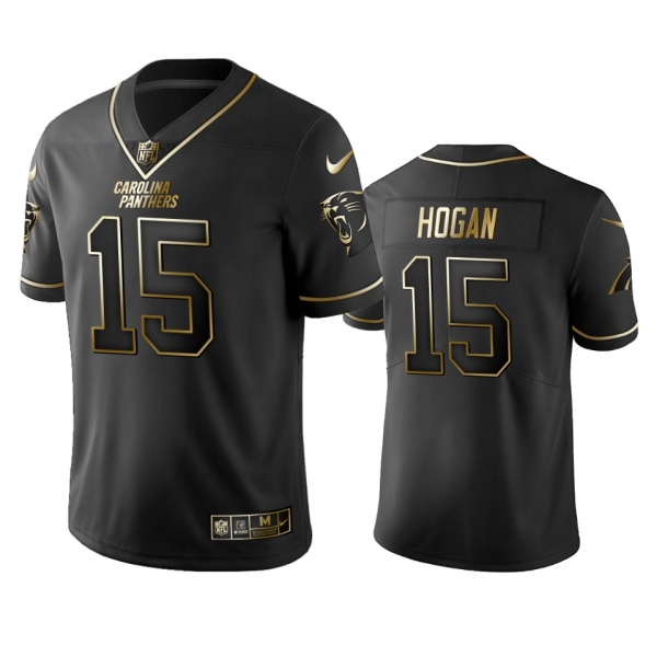 Men's Chris Hogan Panthers Black Golden Edition Jersey