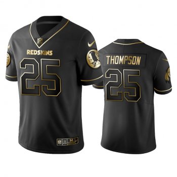 Men's NFL 100 Chris Thompson Washington Redskins Black Golden Edition Vapor Untouchable Limited Jersey