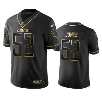 Men's NFL 100 Christian Jones Detroit Lions Black Golden Edition Vapor Untouchable Limited Jersey