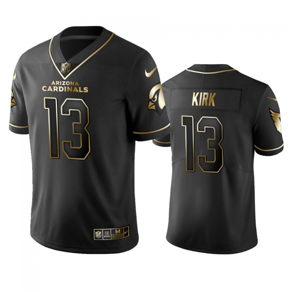 Men's NFL 100 Commercial Christian Kirk Arizona Cardinals Black Golden Edition Vapor Untouchable Limited Jersey